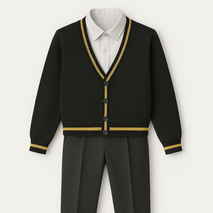 Classic School Knitted Cardigan and Vest - Image 1