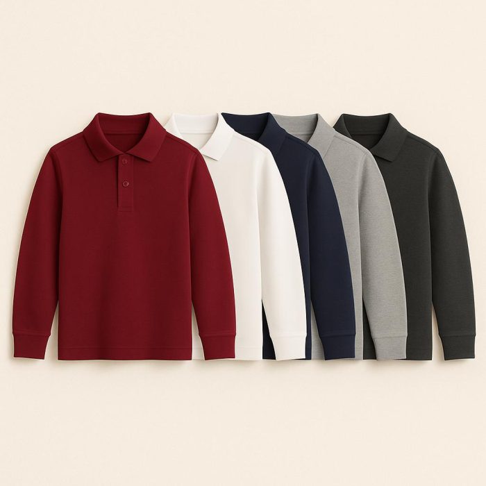 Classic Long Sleeve Polo Shirt - Image 1